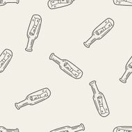 bottle message doodle seamless pattern background