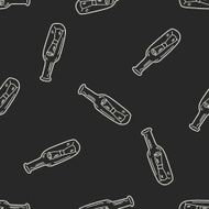 bottle message doodle seamless pattern background N2