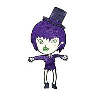 cartoon halloween vampire girl N14