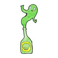 cartoon ghost in bottle N3