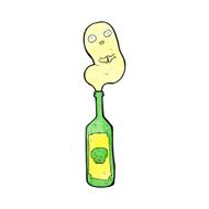 cartoon ghost in bottle N4