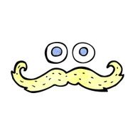 cartoon eyes and mustache