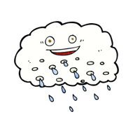 cartoon happy raincloud