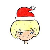 cartoon boy in santa hat N4