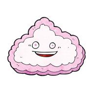 cartoon happy pink cloud N3