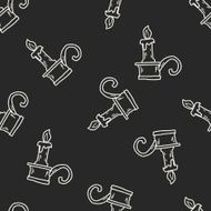 candlestick doodle seamless pattern background N2
