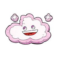 cartoon happy pink cloud N4