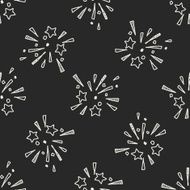 doodle firework seamless pattern background