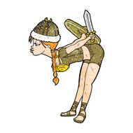 cartoon viking girl N2