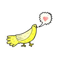 cartoon love bird