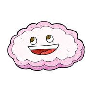 cartoon happy pink cloud N5