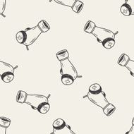 cannon doodle seamless pattern background N5
