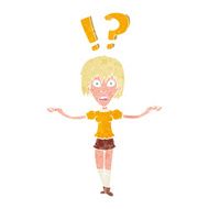 cartoon woman asking question N13