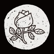 doodle flower rose N6