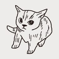 cat doodle drawing N60
