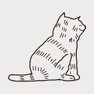 cat doodle drawing N62