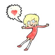 cartoon woman in love N33