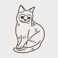 cat doodle drawing N64