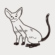 cat doodle drawing N68