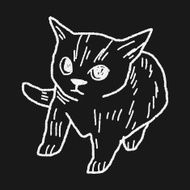 cat doodle drawing N78