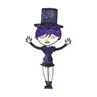 cartoon halloween vampire girl N16