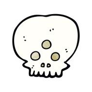 cartoon mystic skull