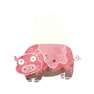 cartoon muddy pig