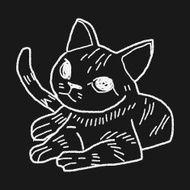 cat doodle drawing N83