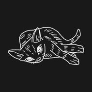 cat doodle drawing N84