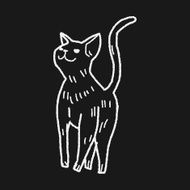 cat doodle drawing N88