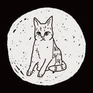 cat doodle drawing N89