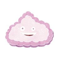 cartoon happy pink cloud N6