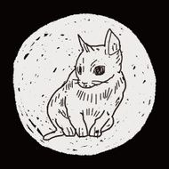 cat doodle drawing N90