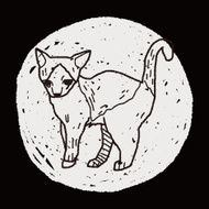 cat doodle drawing N94