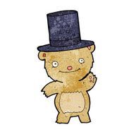 cartoon bear in top hat N3