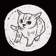 cat doodle drawing N98