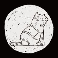 cat doodle drawing N100