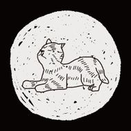 cat doodle drawing N101