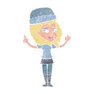 cartoon woman in hat N4