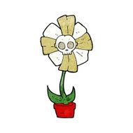 cartoon skull flower N2