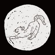 cat doodle drawing N106