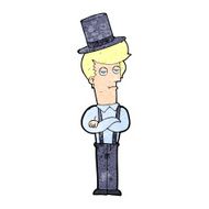 cartoon man in braces and top hat N2