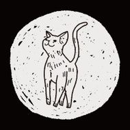 cat doodle drawing N108