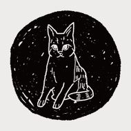 cat doodle drawing N109