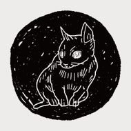 cat doodle drawing N110