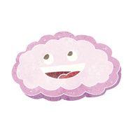 cartoon happy pink cloud N8