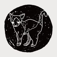 cat doodle drawing N114