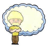 cartoon man with text space cloud N2