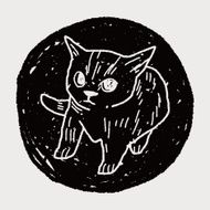cat doodle drawing N118