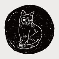 cat doodle drawing N122
